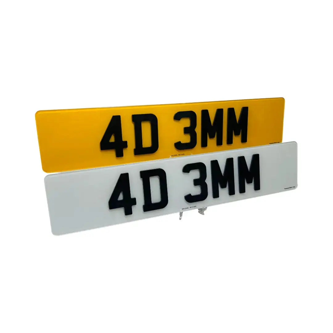 4d Number Plates 4d3mm – Road Legal, MOT Compliant & Custom Made | Free UK Delivery PlateLuxe