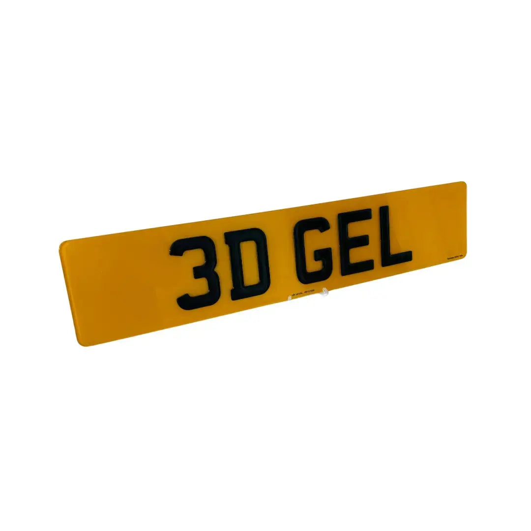 Single Number Plates 3d gel – Road Legal, MOT Compliant & Custom Made | Free UK Delivery PlateLuxe