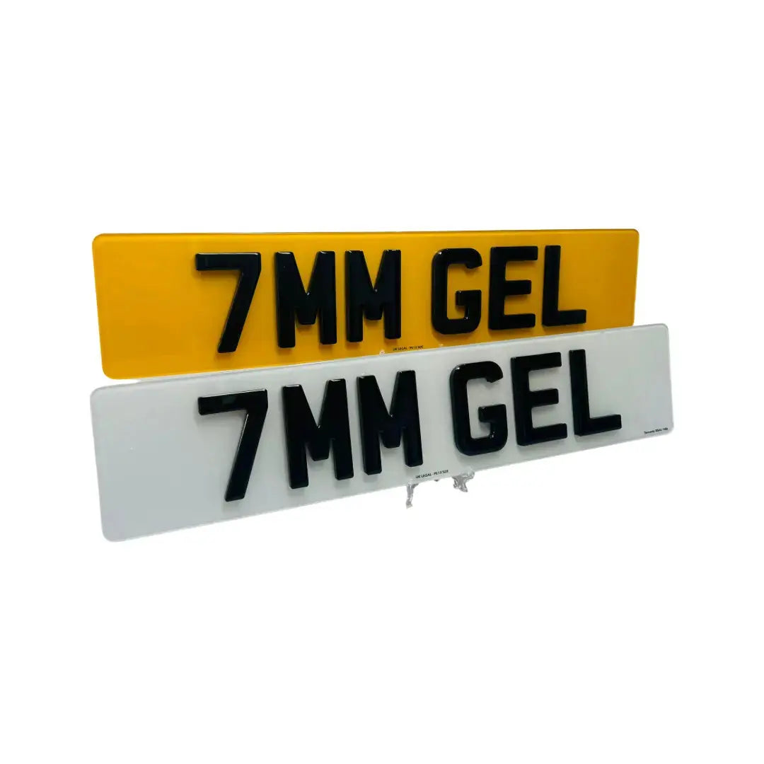 7mm Gel Number Plates – Road Legal, MOT Compliant & Custom Made | Free UK Delivery PlateLuxe