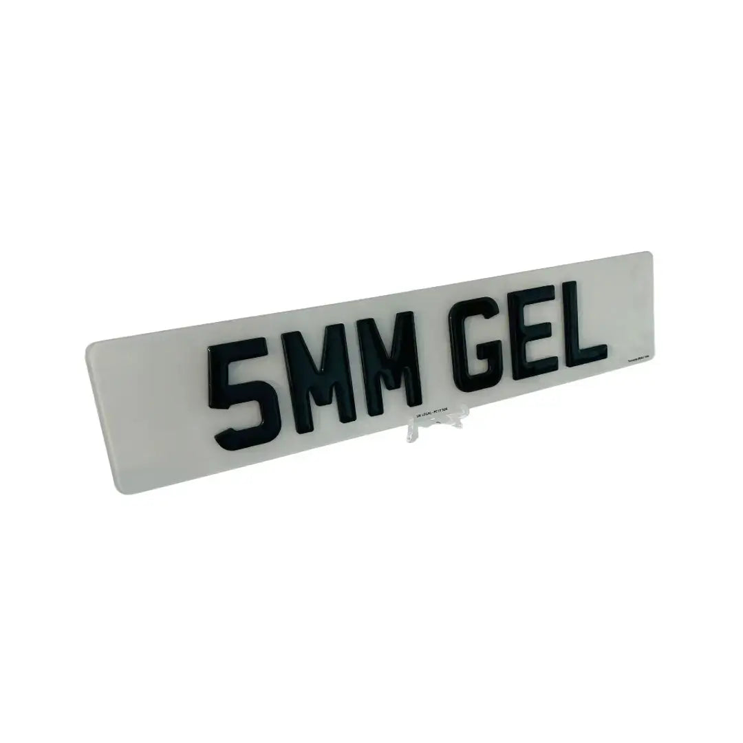 Single Number Plates 5mm gel – Road Legal, MOT Compliant & Custom Made | Free UK Delivery PlateLuxe
