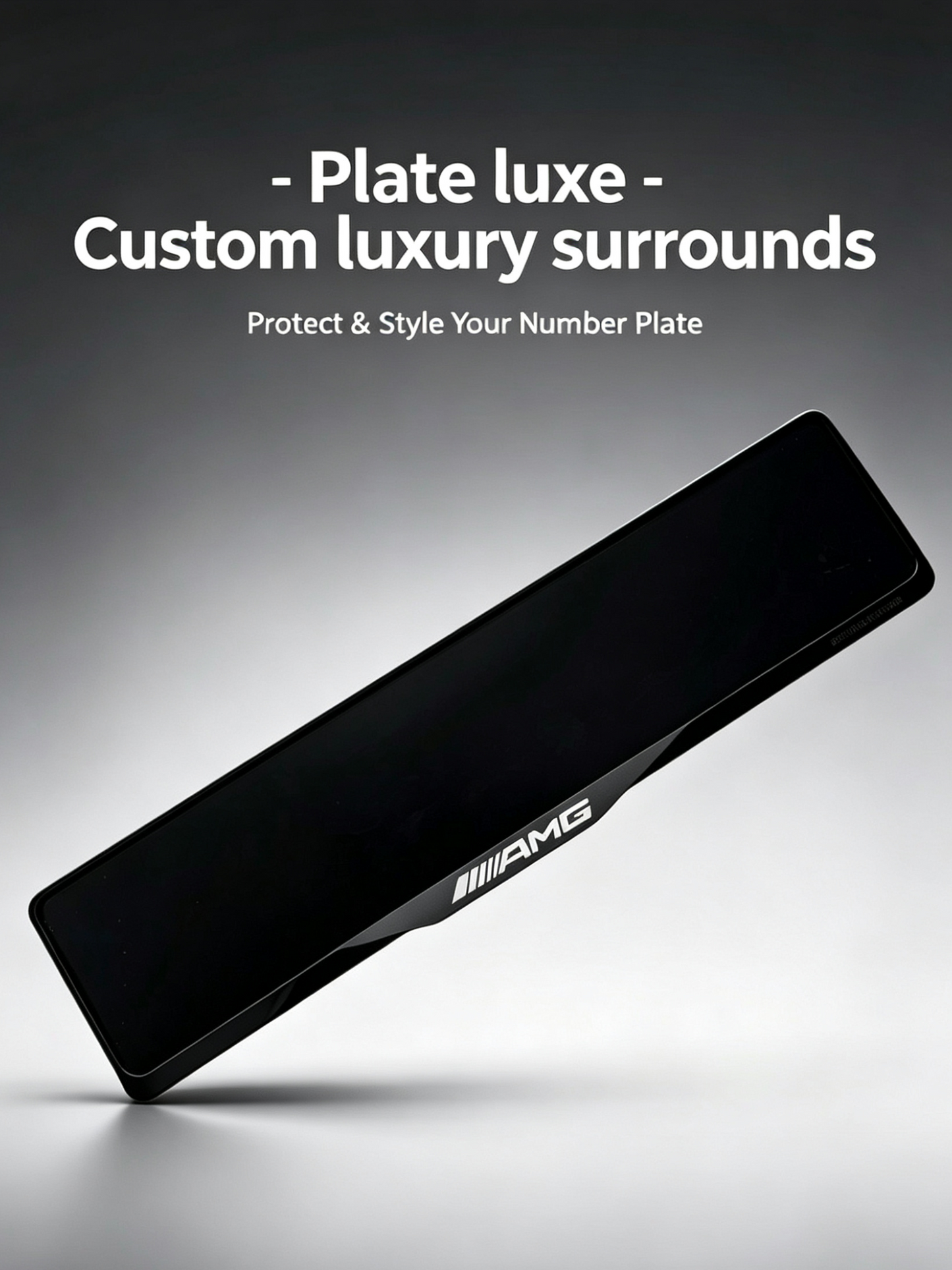 AMG Custom Number Plate surround Pair