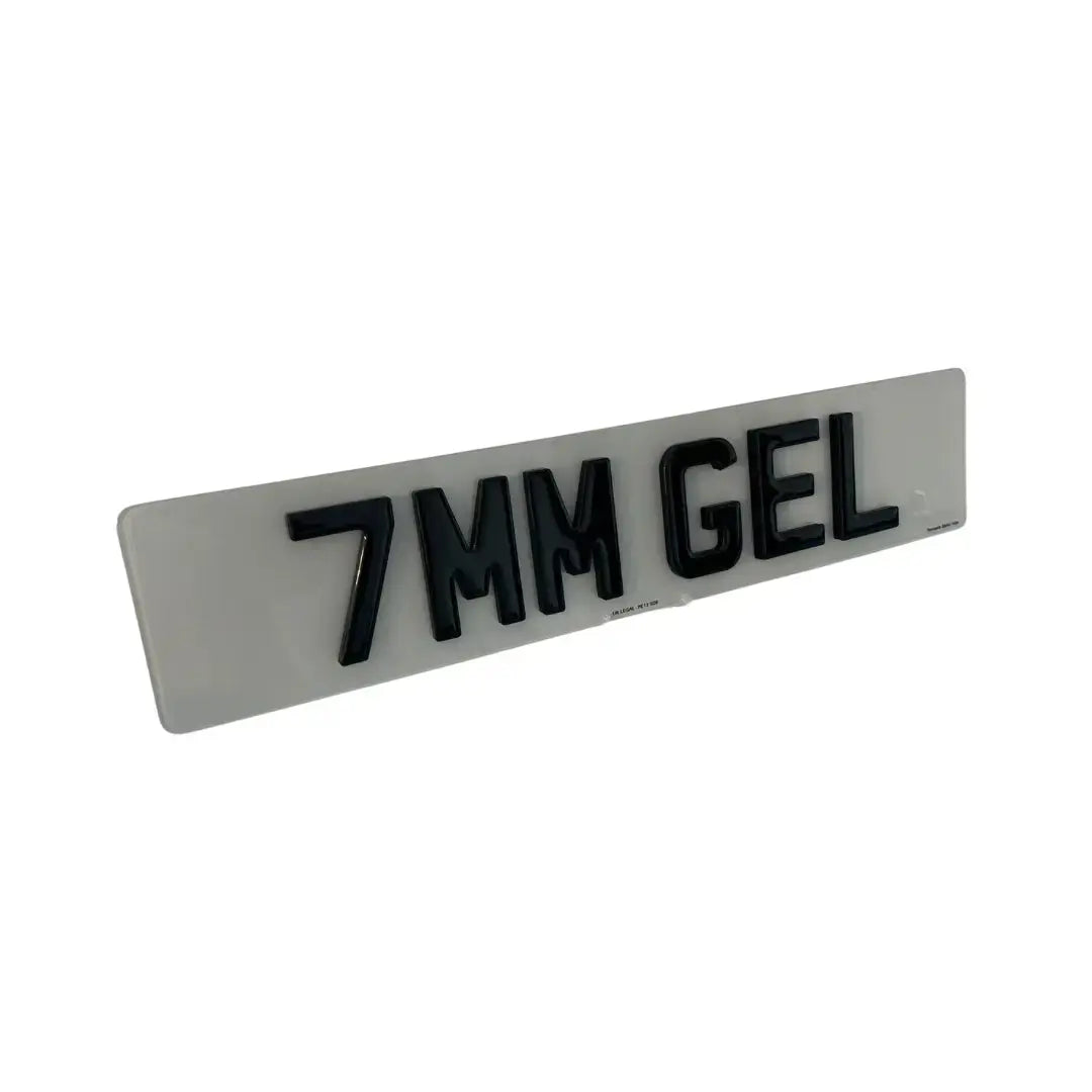 Single Number Plates 7mm gel – Road Legal, MOT Compliant & Custom Made | Free UK Delivery PlateLuxe