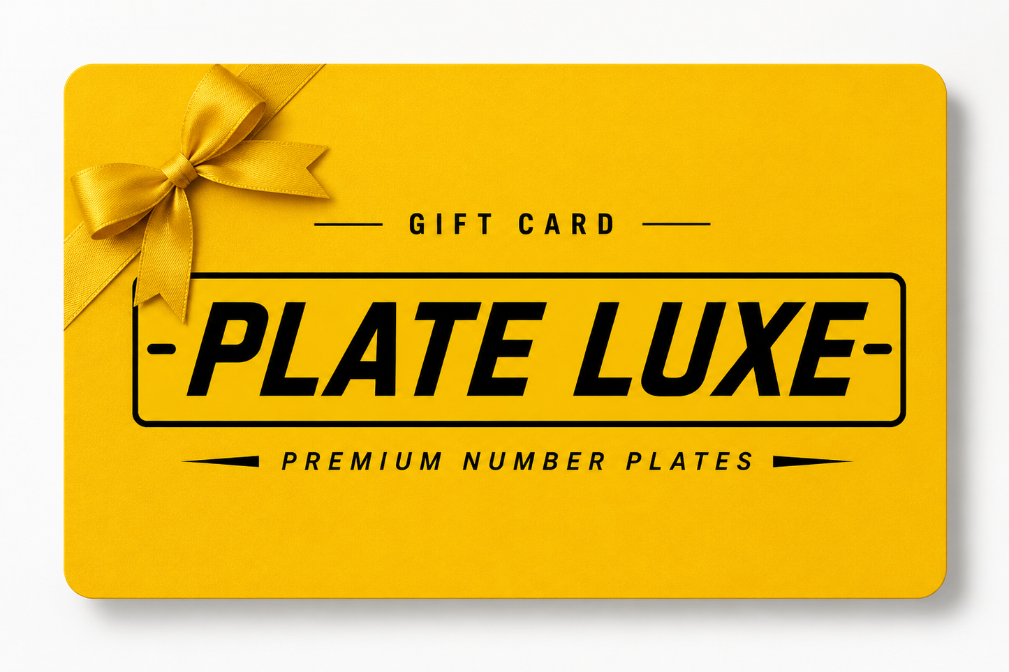 Number Plate Gift Card