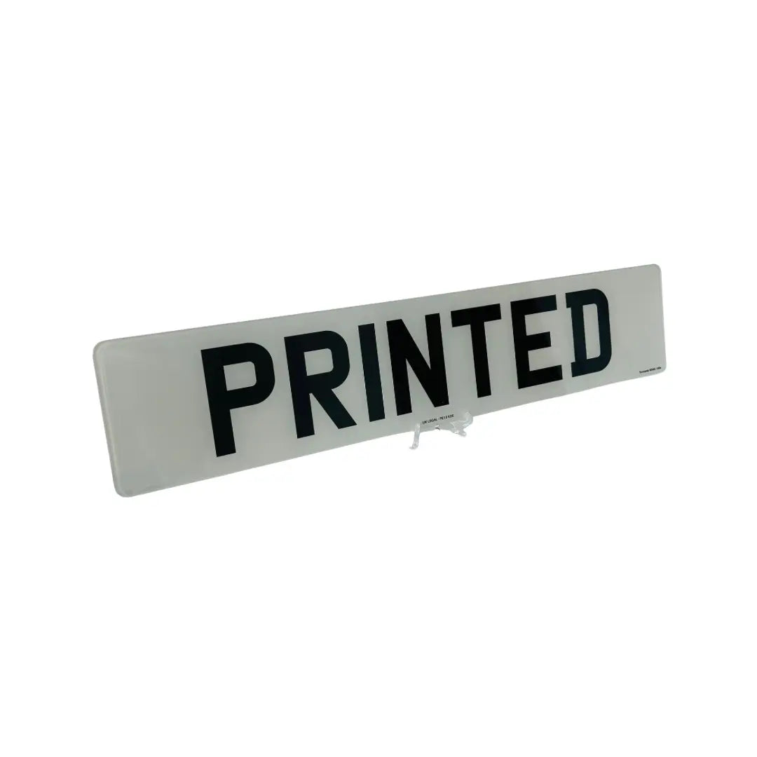Single Number Plates