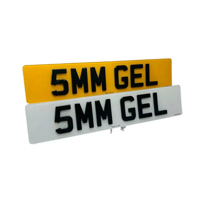 5mm Gel Number Plates – Road Legal, MOT Compliant & Custom Made | Free UK Delivery PlateLuxe
