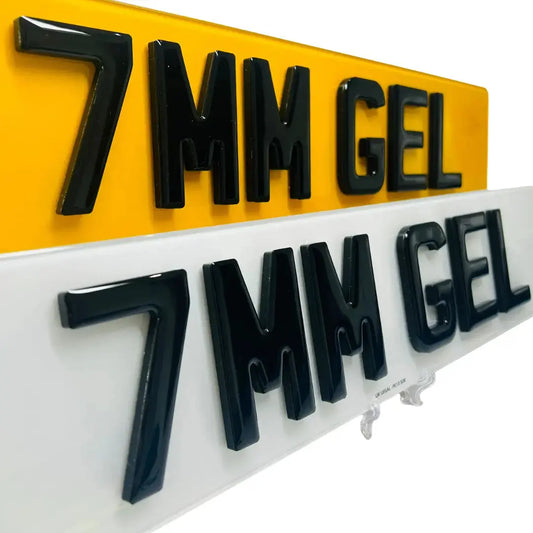 7mm Gel Number Plates – Road Legal, MOT Compliant & Custom Made | Free UK Delivery PlateLuxe