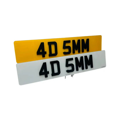 4D Number Plates 4d5mm  – Road Legal, MOT Compliant & Custom Made | Free UK Delivery My Store