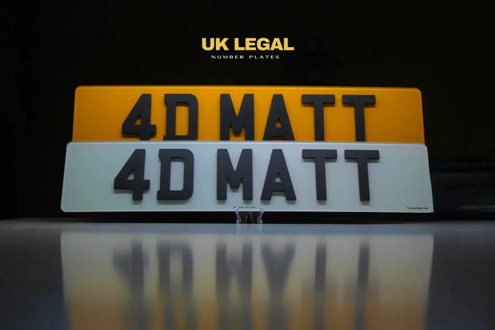 4D MATT Legal number plate maker - Road legal custom made Replacement number plates 100% road legal & MOT Pass PlateLuxe