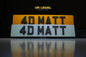 4D MATT Legal number plate maker - Road legal custom made Replacement number plates 100% road legal & MOT Pass PlateLuxe
