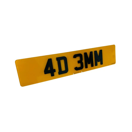 Single Number Plates 4d 3mm – Road Legal, MOT Compliant & Custom Made | Free UK Delivery PlateLuxe