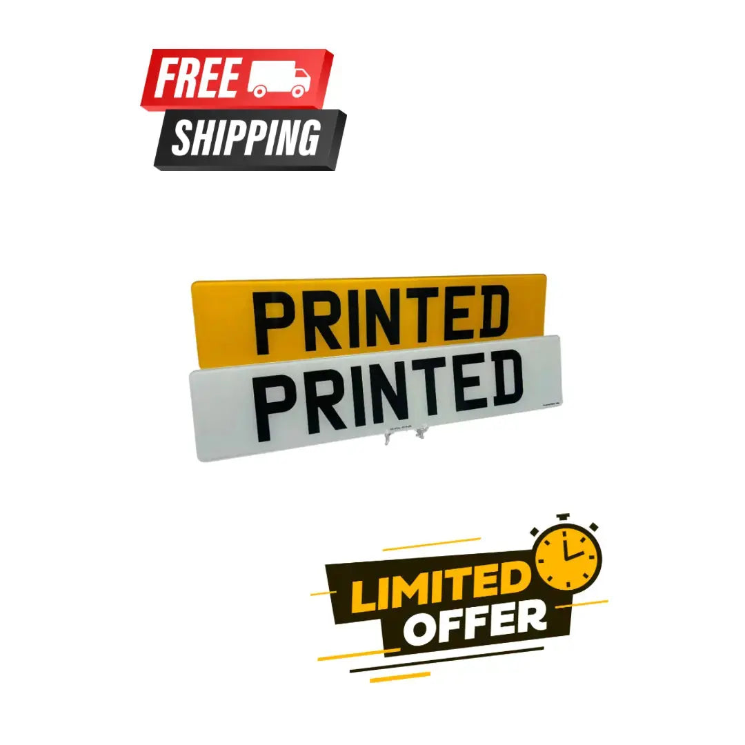 Standard Printed Number Plates – Road Legal, MOT Compliant & Custom Made | Free UK Delivery PlateLuxe