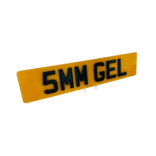 Single Number Plates 5mm gel – Road Legal, MOT Compliant & Custom Made | Free UK Delivery PlateLuxe