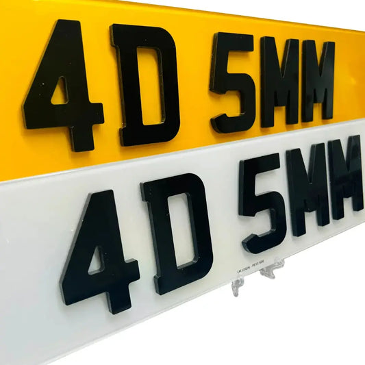4D Number Plates 4d5mm  – Road Legal, MOT Compliant & Custom Made | Free UK Delivery My Store
