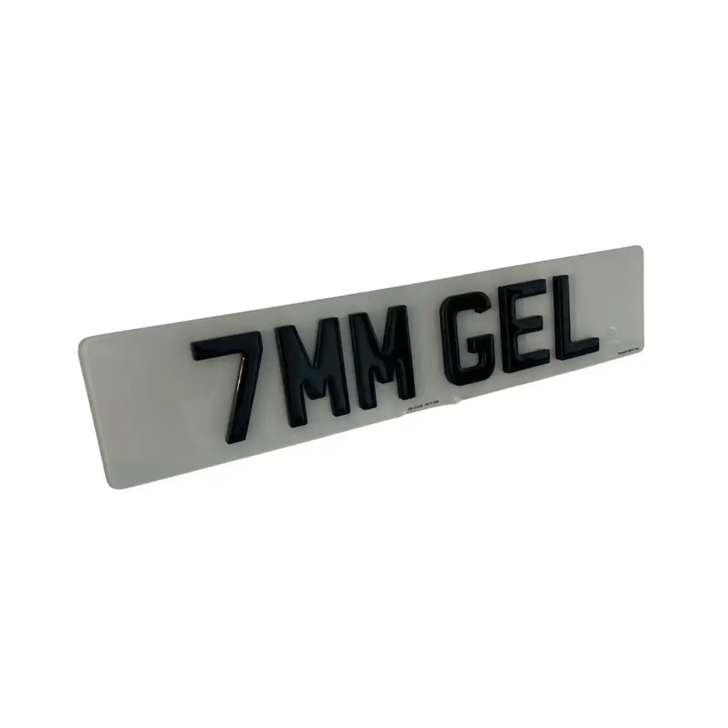 Single Number Plates 7mm gel – Road Legal, MOT Compliant & Custom Made | Free UK Delivery PlateLuxe