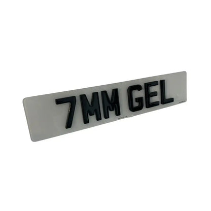 Single Number Plates 7mm gel – Road Legal, MOT Compliant & Custom Made | Free UK Delivery PlateLuxe