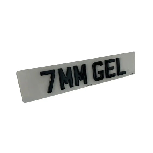 Single Number Plates 7mm gel – Road Legal, MOT Compliant & Custom Made | Free UK Delivery PlateLuxe
