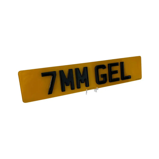 Single Number Plates 7mm gel – Road Legal, MOT Compliant & Custom Made | Free UK Delivery PlateLuxe