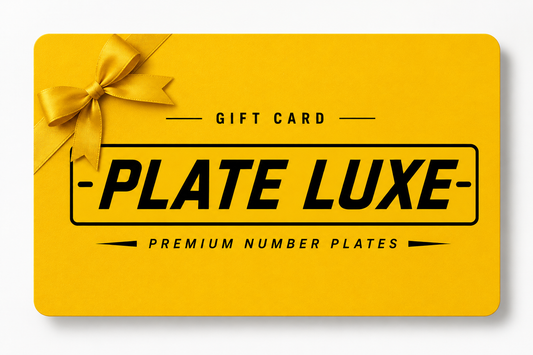 Number Plate Gift Card