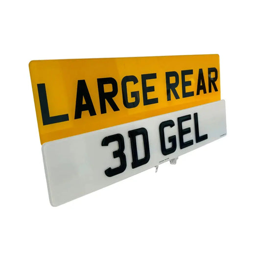 Large Rear Set - Front and Rear 3D Gel replacement PlateLuxe