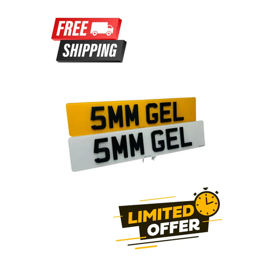 5mm Gel Number Plates – Road Legal, MOT Compliant & Custom Made | Free UK Delivery PlateLuxe