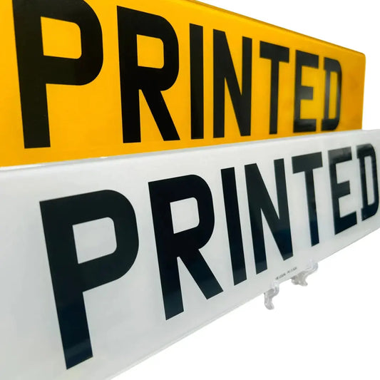 Standard Printed Number Plates – Road Legal, MOT Compliant & Custom Made | Free UK Delivery PlateLuxe