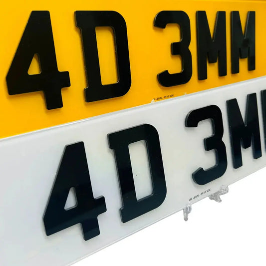 4d Number Plates 4d3mm – Road Legal, MOT Compliant & Custom Made | Free UK Delivery PlateLuxe