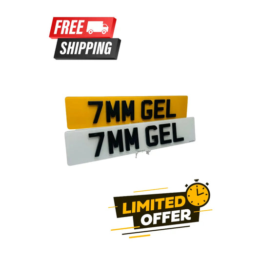7mm Gel Number Plates – Road Legal, MOT Compliant & Custom Made | Free UK Delivery PlateLuxe