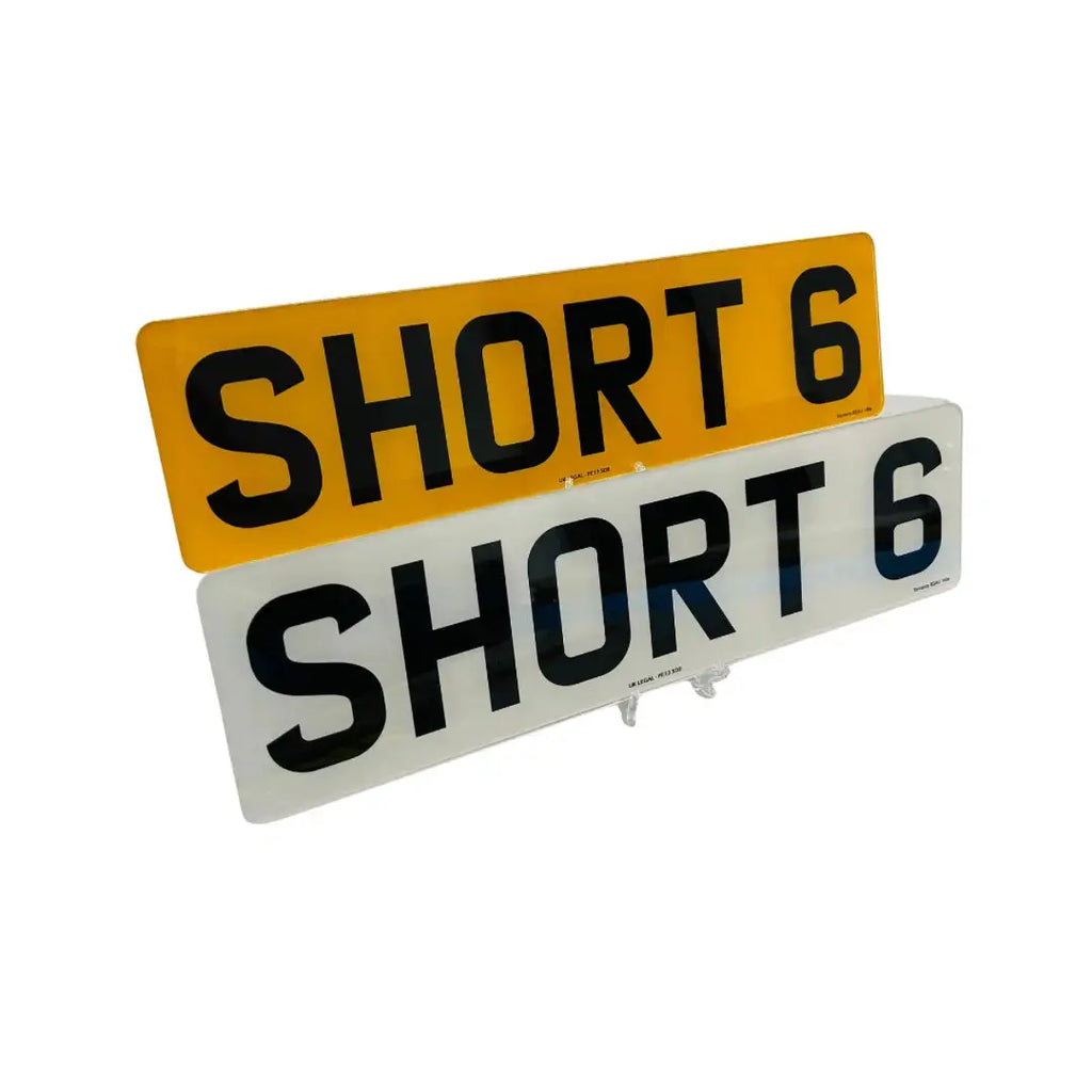 Short 6- Custom Number Plates Build yours now PlateLuxe