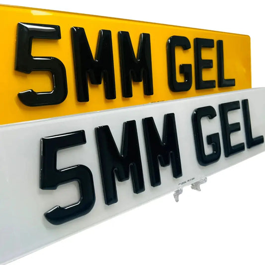 5mm Gel Number Plates – Road Legal, MOT Compliant & Custom Made | Free UK Delivery PlateLuxe