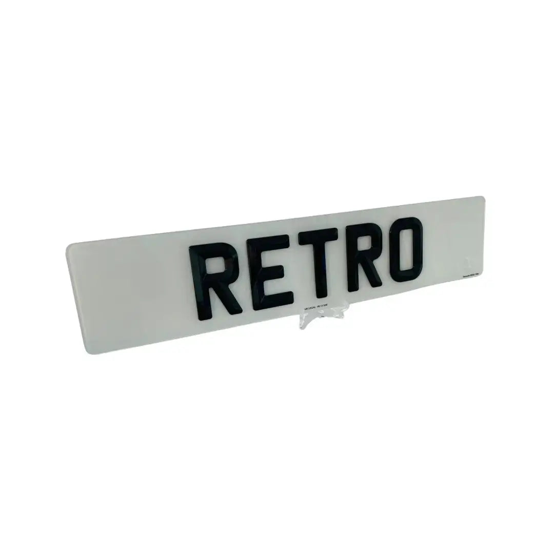 Single Number Plates Bevelled  – Road Legal, MOT Compliant & Custom Made | Free UK Delivery PlateLuxe