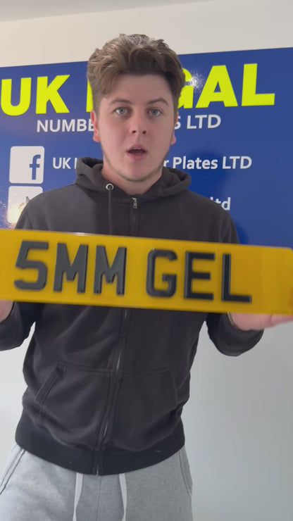 5mm Gel Number Plates – Road Legal, MOT Compliant & Custom Made | Free UK Delivery