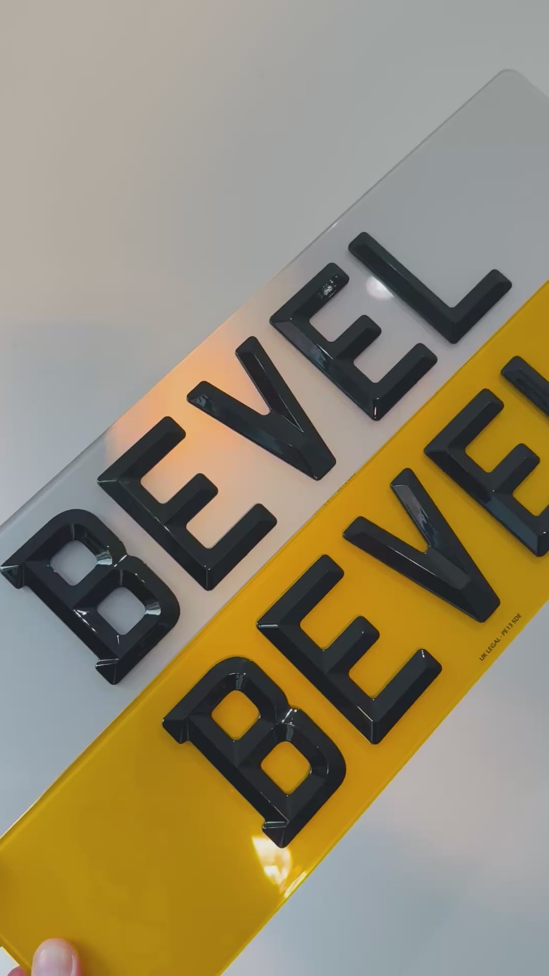 Bevelled legal Number Plate maker – Road Legal, MOT Compliant & Custom Made | Free UK Delivery