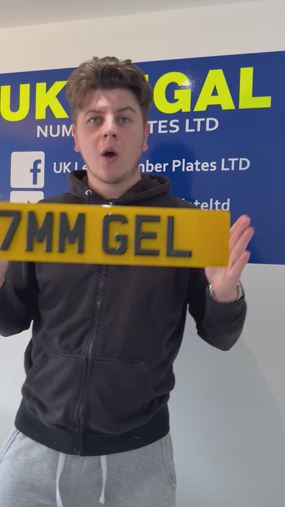 7mm Gel Number Plates – Road Legal, MOT Compliant & Custom Made | Free UK Delivery