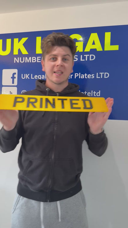 Standard Printed Number Plates – Road Legal, MOT Compliant & Custom Made | Free UK Delivery
